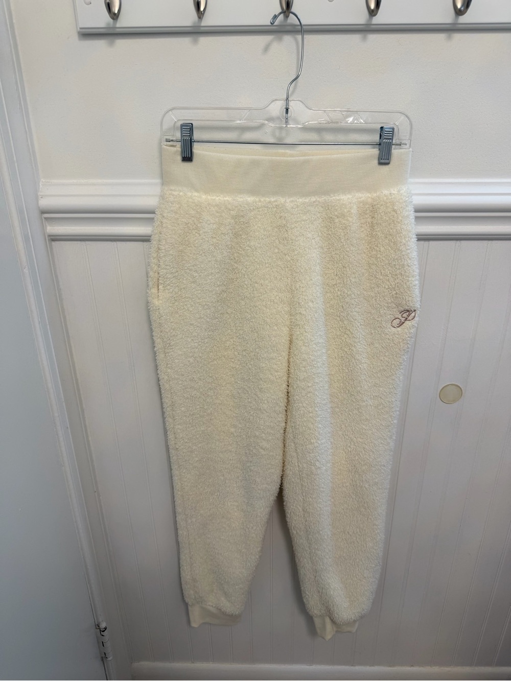 PINK Victoria's Secret Cream Sherpa Hoodie with Logo Tag